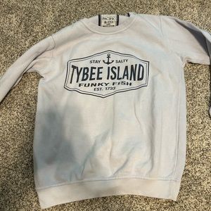 Tybee Island light blue crewneck